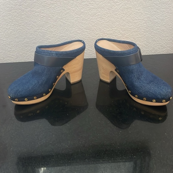 Veronica Beard Dacey denim clogs, size 6 - Picture 2 of 5